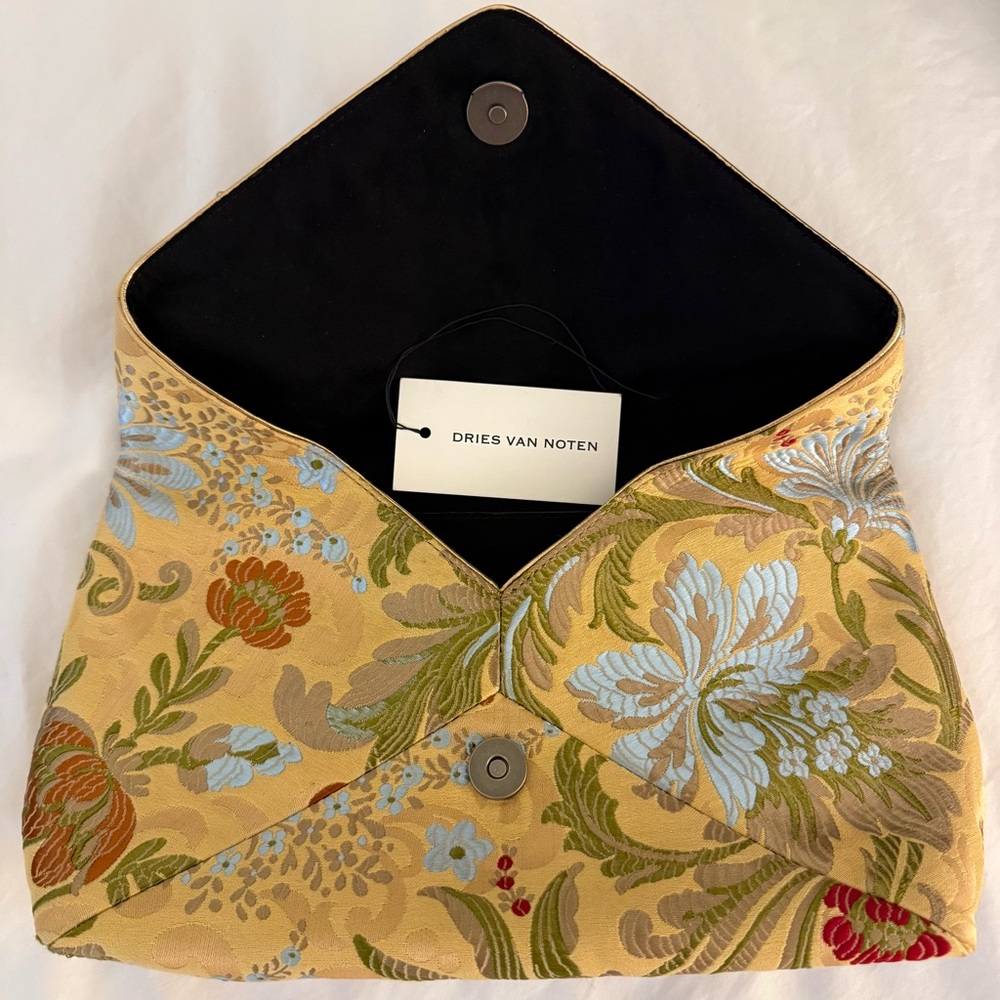 Dries Van Noten Floral Envelope Clutch - Picture 2 of 6